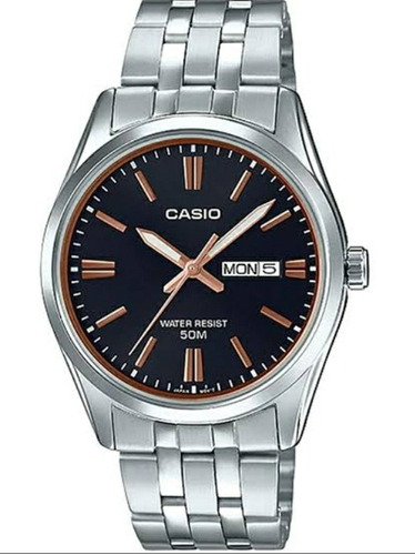 Reloj Casio Modelo Mtp-1335 Negro Barras