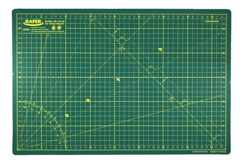 Imagen 2 de 10 de Tabla De Corte A3 45x30 Cm D/faz + Regla De Aluminio 40 Cm
