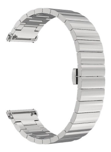Malla Metalica Acero Relojes Smartwatch 20mm Bip Amazfit Ancho 20 mm Color Plateado