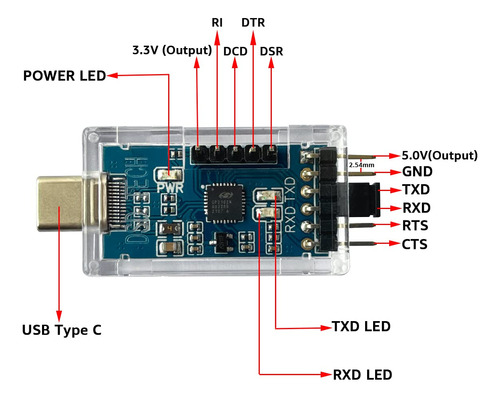 Dsd Tech Sh-u09b3 Adaptador Usb Tipo Ca Ttl Serie Chip