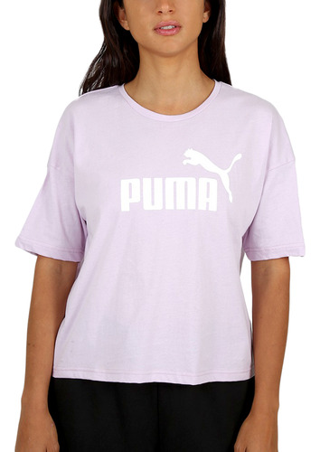 Remera Puma Moda Essential Cropped Logo Mujer Li