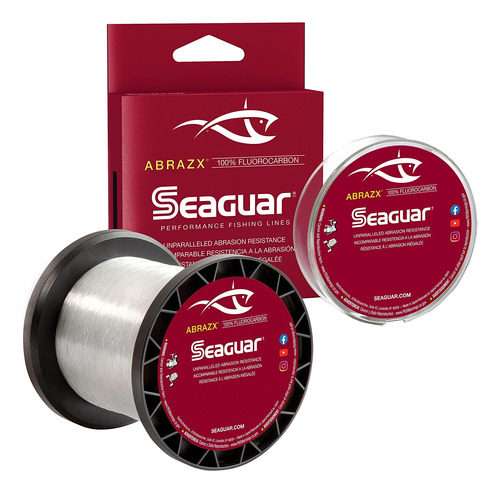 Seaguar Abrazx 100% Fluorocarbon 200 Pesca Line Yard (15 Lib