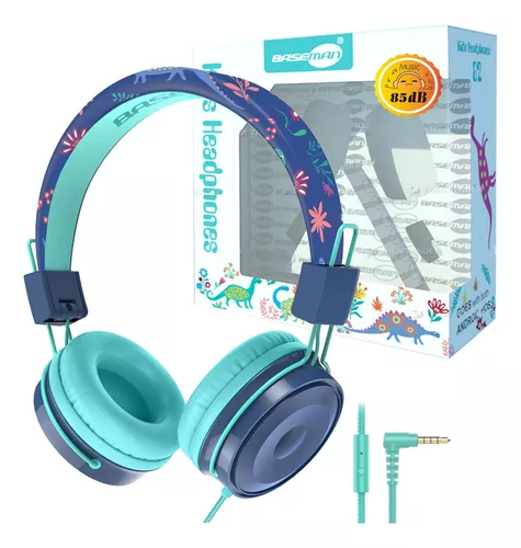 Auriculares para niños Niños, Auriculares de dinosaurio con cable