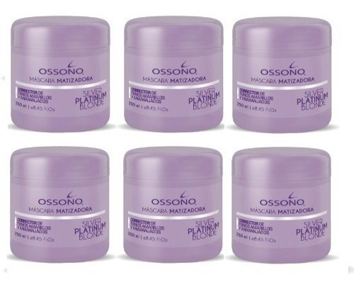 Combo X 6 Máscara Matizadora Violeta Ossono Silver X 250 Ml 