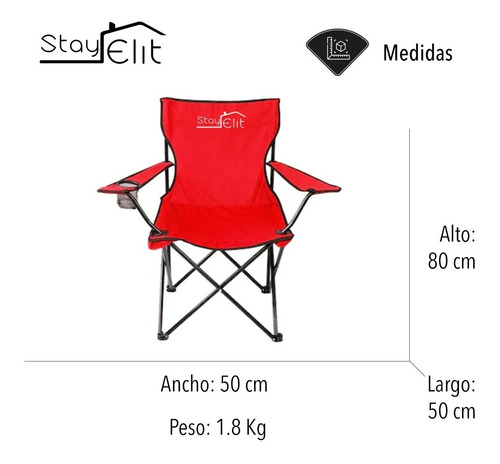 Imagen 2 de 5 de Silla Plegable Playa Camping Incluye Funda Y Portavaso