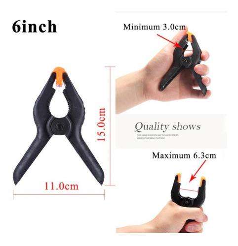 Pinza Para Telón Fotográfico Extra Grande (15 Cm)
