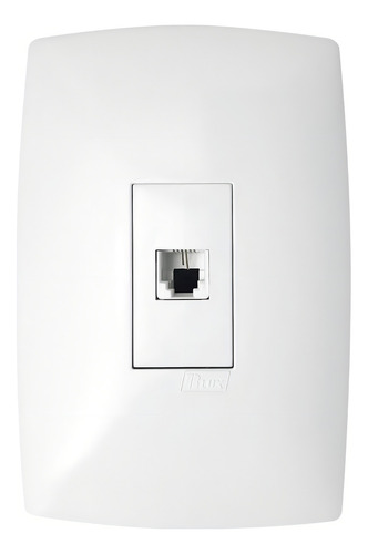Tomada Interfone Telefone Rj 11 2 Fios Linha Home Blux Cor Branco