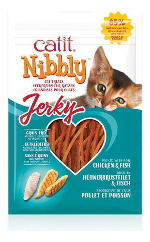 Cat It Nibbly Jerky Pollo Y Pescado Golosina Suave P Gatos