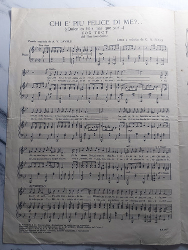 Imagen 10 de 10 de Antiguas Partituras De Música Italiana. Lote De 6. Ian 482