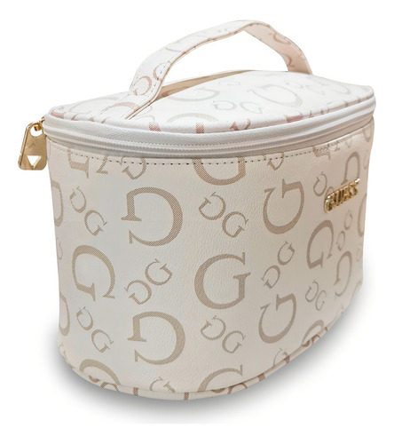 Cosmetiquera Guess Cassius Travel Blush Multi Color Rosa Claro Diseño De La Tela Mosaico