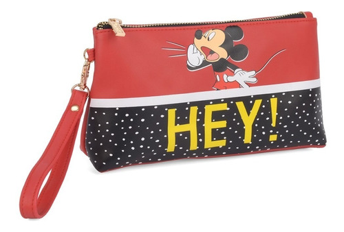 Necessaire Porta Celular Carteira Mão Mickey Mouse Vermelho