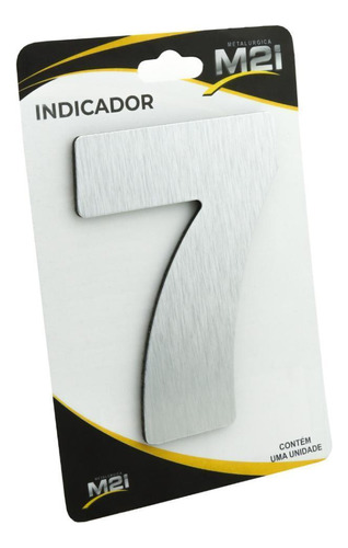 Numero 7 Residencial Em Aluminio Composto Cor Escovado 12 Cm