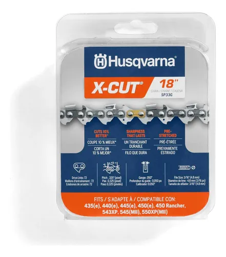 comprar Husqvarna X-cut Sp33g Cadena De Motosierra De 18 Pulgadas...