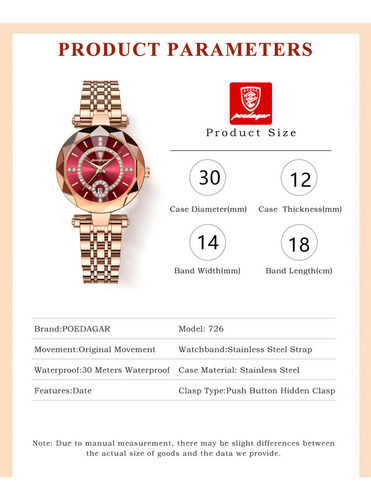 Reloj De Cuarzo Elegante De Lujo Con Diamantes Para Mujer