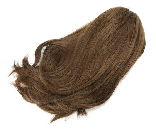 Peluca De Pelo Castaño, Corta, Para Mujer Y Niña, Natural, F