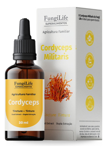Extrato Líquido Cordyceps Militaris 30ml | Energia E Vitalidade | Fungilife