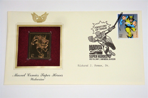 Wolverine- Estampilla Dorada Edicion Limitada- U S P S (Usado)