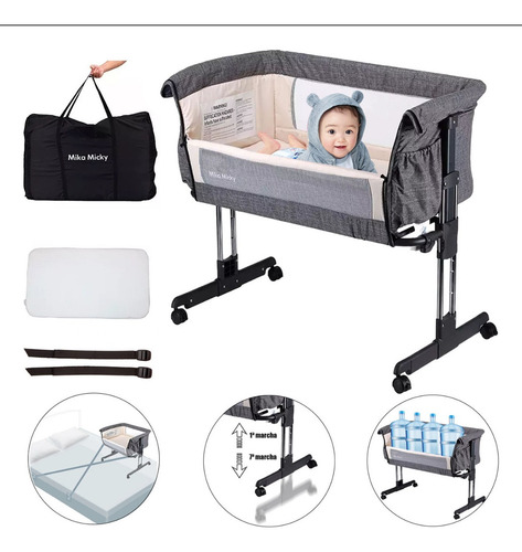 Moisés Mika Micky Mm08: Comodidad Y Estilo Para Bebés Otoño Gris Oscuro