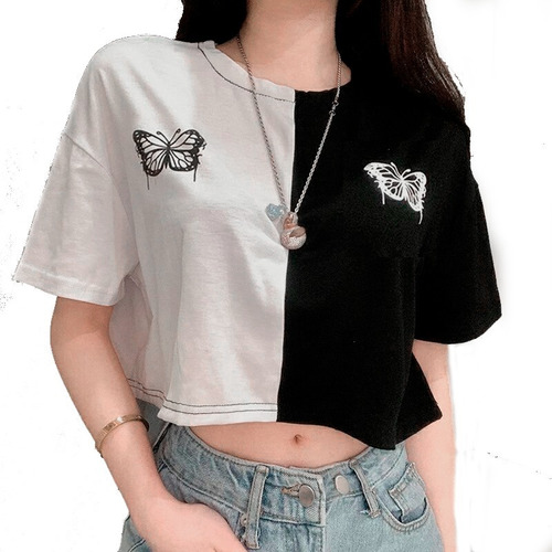 Crop Oversize Mariposa