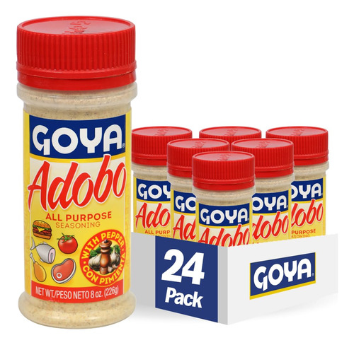 Goya Foods Adobo - Condimento Multiusos Con Pimienta, 8 Onza