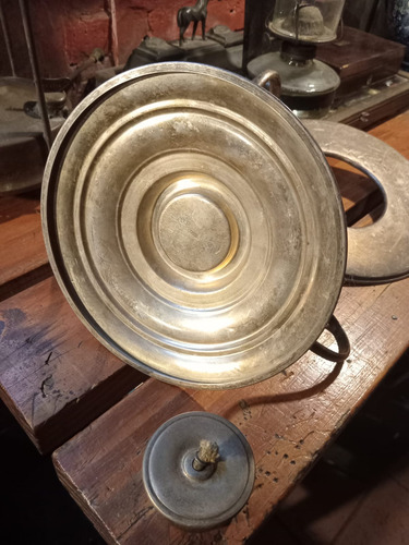 Antiguo Calentador A Alcohol - Plateado Industria Argentina (Usado)