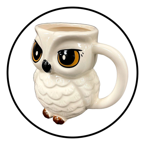 Tazón Cerámica 3d Baby Hedwig Harry Potter Kawaii