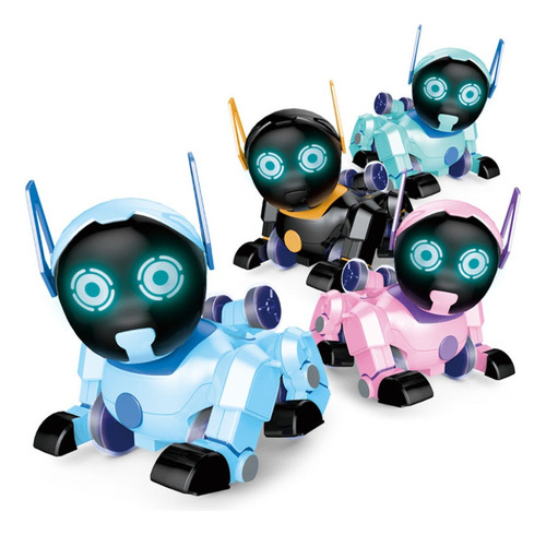 Juguete De Perro Robot A Control Remoto Con Sonido 360° Azul Perro Robot