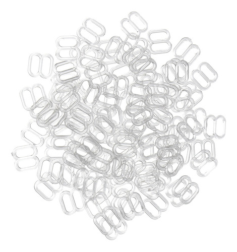 200 Pieces Bra Strap Hook Slider Buckle 8mm Clear