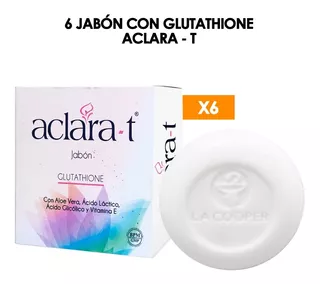 6 Jabón Con Glutathione Aclara - T