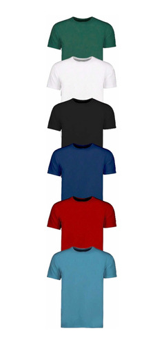 Set Playeras Mayoreo Colores Basic Hombre 6pz Suave/cómoda