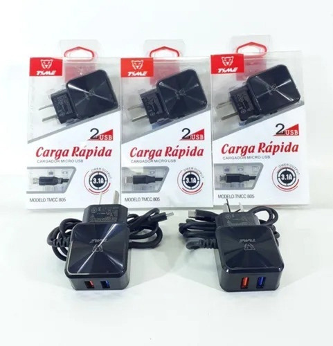 Imagen 1 de 1 de Cargador Celular Carga Rapida 3.1a Micro Usb +2 Usb