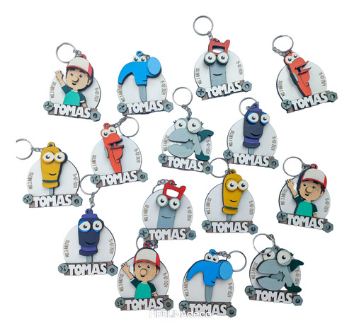 Imanes Llaveros Souvenirs Personalizados Personajes X15 Manny A La Obra
