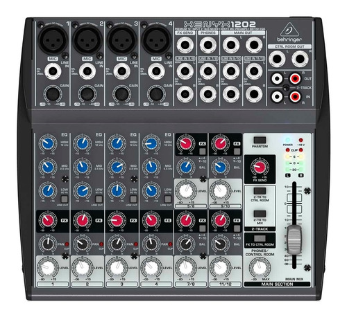 Mesa De Som Behringer Xenyx 1202 Com 12 Canais Sem Efeitos