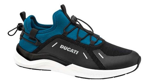 Tenis De Caballero Deportivo Ducati 1222 Color Azul/ Negro