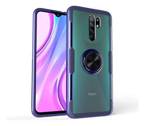 Case Xiaomi Redmi 9 Acrilic Ring + Mica Cristal Templado