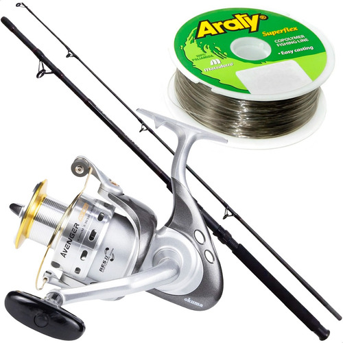 Kit Pesca Profissional Completo Vara 30lb Molinete Okuma 7 R