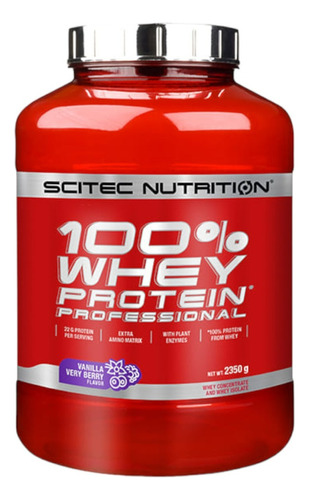 Proteina 100% Whey Profesional 78 Sv Vainilla Berries Scitec