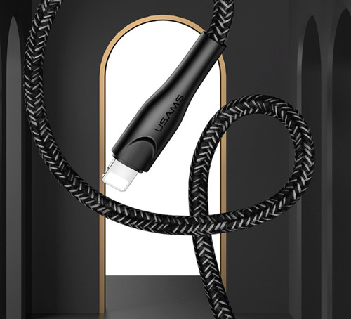Cable iPhone Usams 11 Pro Max Xs Xr 8 Reforzado Rudo 200cm