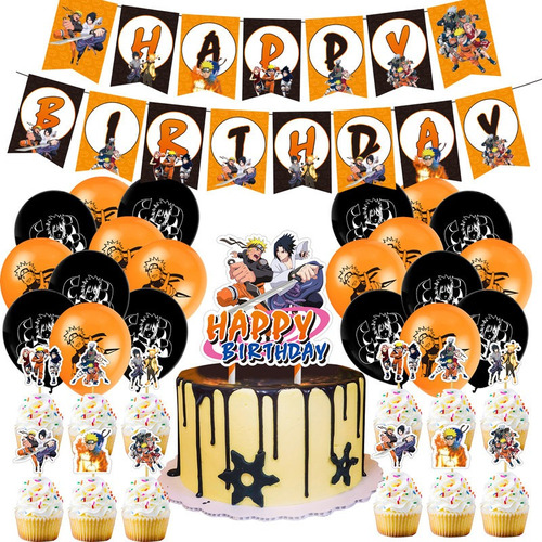 Naruto De 48 Piezas Globos Globos Set Decoración De Cumpleañ