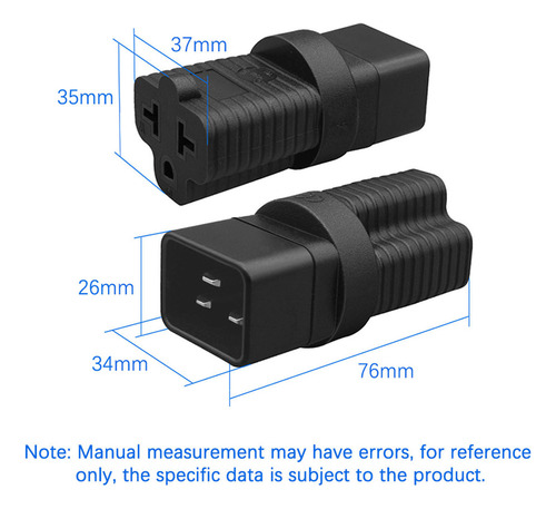 2 Unidades Iec320 C20 Para Nema 5 15r 5 20r 6 15r 6 20r Powe