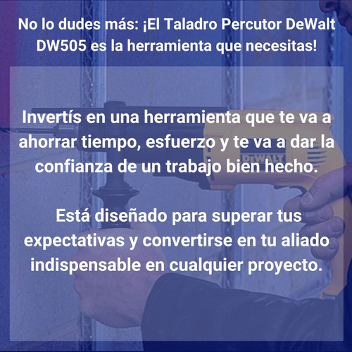 Taladro Percutor Eléctrico 13mm Dewalt Dw505 700w 220v 50 Hz Amarillo 50 Hz