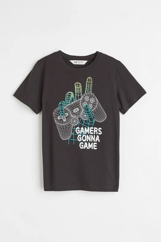 Remera Hym H&m Nene Manga Corta Play Gamers T 13-14 Y 14+