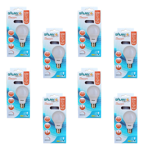 Kit 20 Lâmpada E27 9,5w Dimerizável 3000k Branco Quente