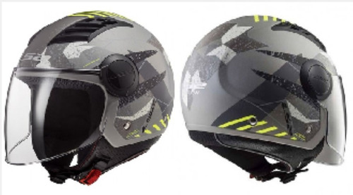 Casco Ls2 Of562 Air Flow Camo Gris/verde T  M     