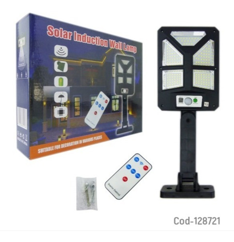 Imagen 4 de 4 de Foco Solar 88 Led, Con Brazo, Sensor Y Control Remoto