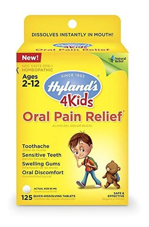 De Hyland 4 Kids Oral Pain Relief Tablets, Alivio Natural De