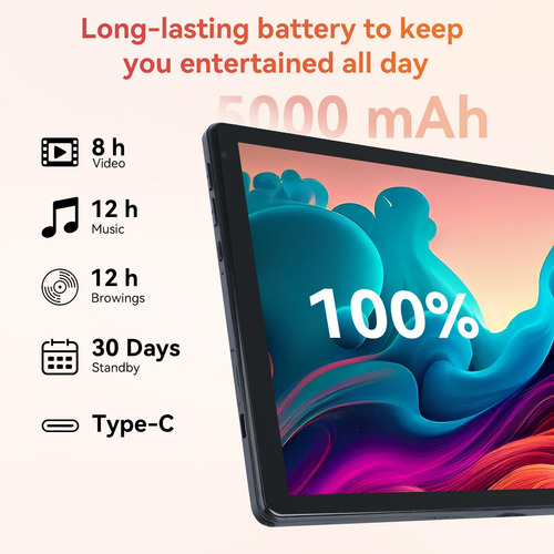 Tablet Urao 10.1 Android 14 Octa-core 10 Gb Ram 128 Gb Rom