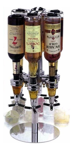 Dispenser Giratorio 6 Botellas Bebidas Bar Barra Tragos