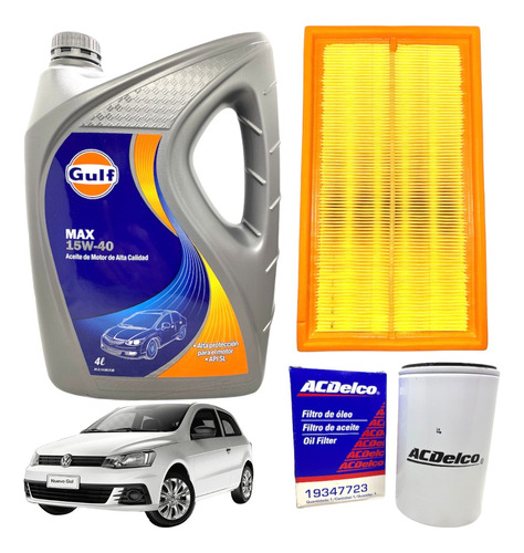 Kit Service Aceite 15w40 Y Filtros Vw Gol 1.4 Gol Power 1.6