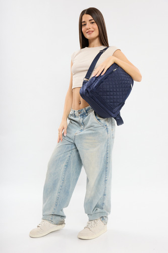 Mochila Colores Mujer Urbana Moda Viaje Nueva Importada Azul Marino Geométrico